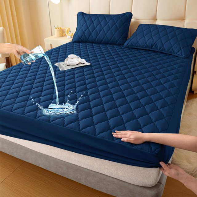 Waterproof Quilted Mattress Cover & Pillowcases Set,Waterproof Mattress Protector,Washable for Home, Bedroom, Hote