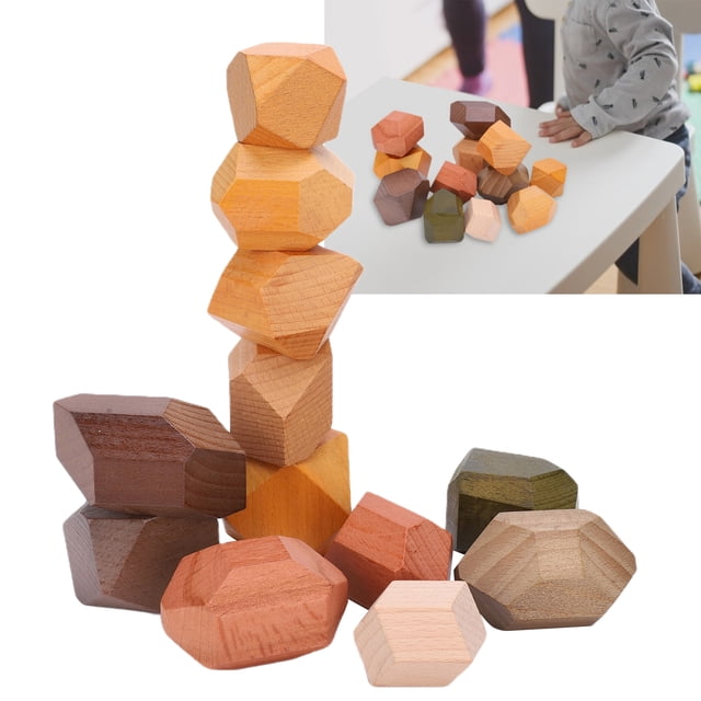 Stacking Game, Balancing Game, Colored Educational for Kids Ages 3+ Adults 12pcs,15pcs,10pcs