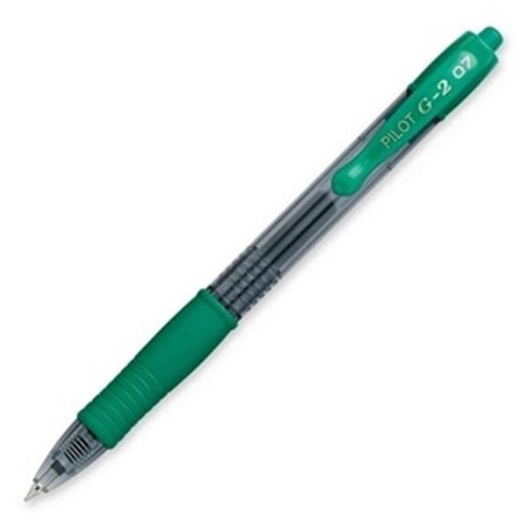 Pilot Corporation Of America 31177 UPC G2 Retractable Gel Ink Rolling Ball Pen .7mm Green