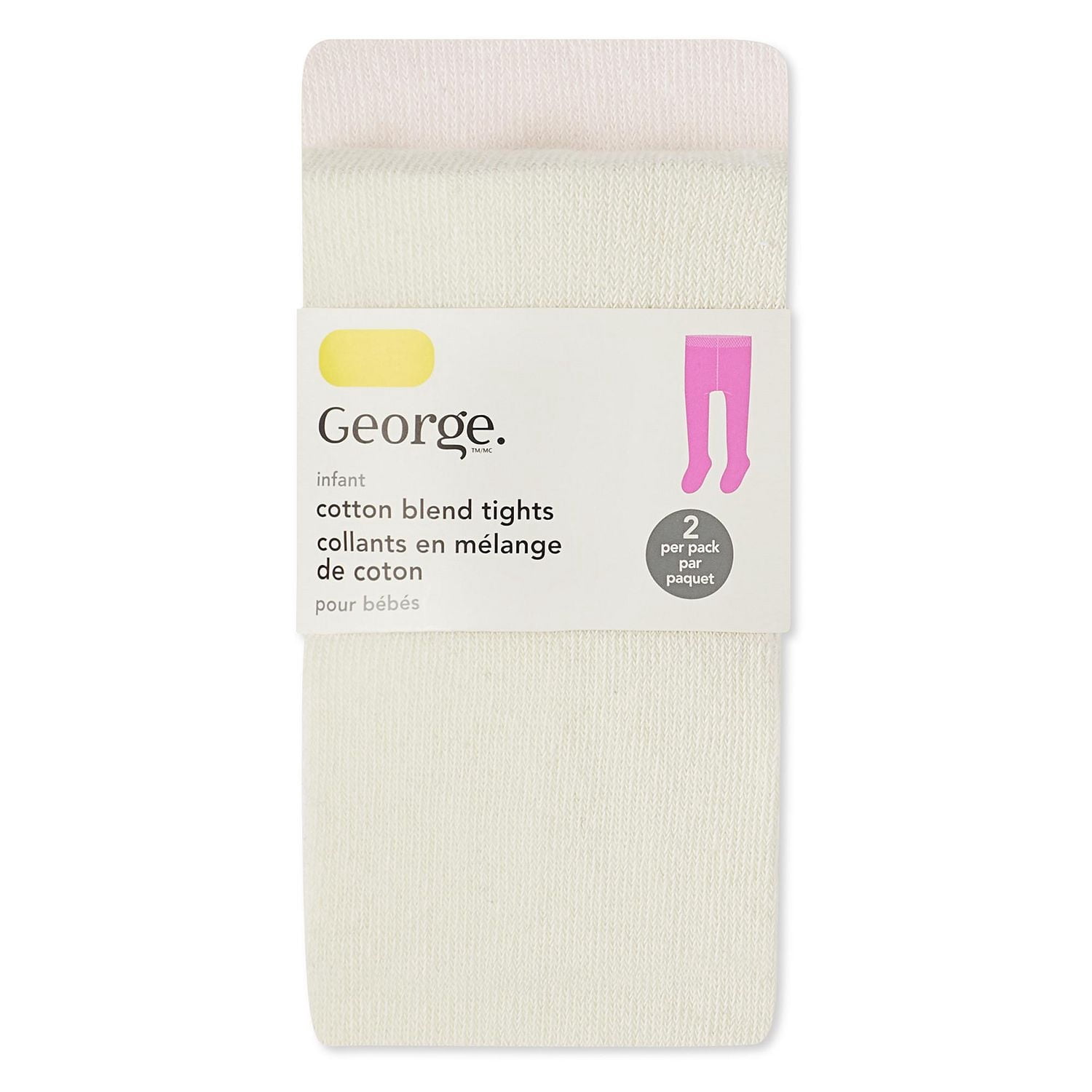Lot de 2 paires collants en mélange coton George pour bébés filles