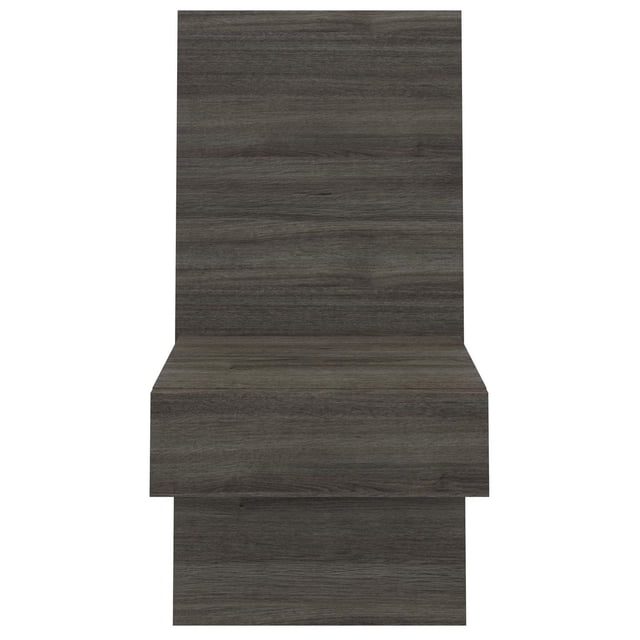 Milano Floating Nightstand Extension Panel Set of 2 in grey with integrated floating drawers and natural wood grain texture, designed to extend headboards and provide bedside storage, shown front-facing on a white background.