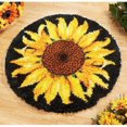 thumbnail image 1 of HAHDAXIA Latch Hook Rug Kit, Sunflower Pattern Printed Canvas DIY Rug Crochet Yarn Kits, Embroidery Decoration 20.4" X 20.4" (52 * 52cm), 1 of 7