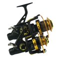thumbnail image 1 of P-KV Spinning Fishing Reel Front Rear Double Brake 5.5:1 Super Strong Dual High Low Speed Carp Lure Reel Feeder Wheel ,Rigid Aluminum Skeletal Frame, 1 of 5