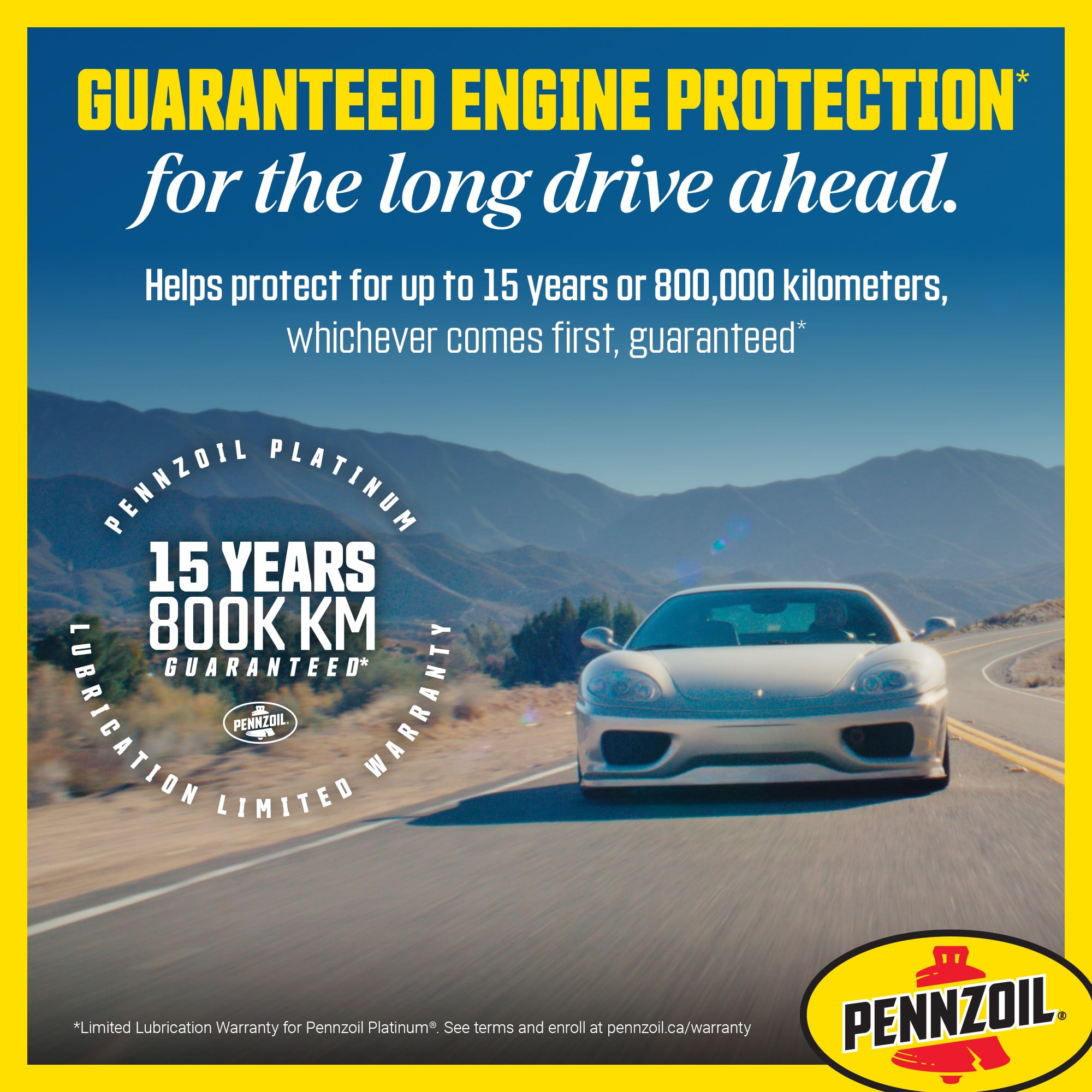 Huile moteur Pennzoil Platinum 100 % synthétique 0W-20, 5 litres (caisse de 3)