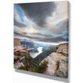 thumbnail image 2 of Norway Terrains Rocheux sous les Nuages - Impression Photo sur Toile de Plage, 2 of 3