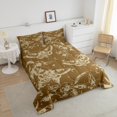 thumbnail image 3 of Erosebridal Gothic Halloween Bedding Toddler Comforter Set, Bat Print Down Comforter, Olive Brown, Reversible 2 Pieces, 3 of 8