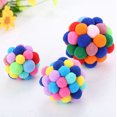 thumbnail image 3 of Jouet pour Chat Balle Multicolore en Peluche Fait Main Jouet Interactif pour Chat, 3 of 7