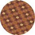 thumbnail image 1 of Ahgly Tapis Rond Lavable en Machine Intérieur Transitionnel Orange, 7 Pieds Rond, 1 of 7
