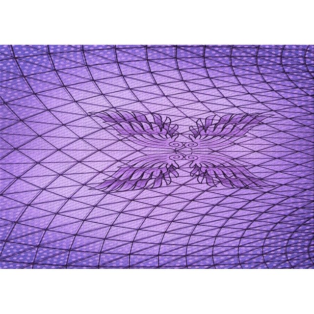 Ahgly Company Machine Washable Indoor Rectangle Transitional Bright Lilac Purple Area Rugs, 4' x 6'
