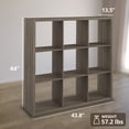thumbnail image 3 of ClosetMaid Decorative Bookcase Open Back 9-Cube Storage Organizer, Graphite Gray, 3 of 8
