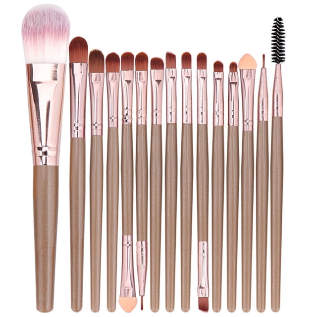 Xihbxyly Clearance 15 Pcs Makeup Brush Set Tools Make-up Toiletry Kit Wool Make Up Brush Set Holiday Deals
