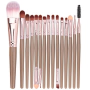 EGNMCR Makeup Brushes 15 Pcs Makeup Brush Set Tools Make-up Toiletry Kit Wool Make Up Brush Set Makeup Brush