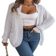 thumbnail image 1 of MesaSe Womens Open Front Knit Cardigan Long Sleeve Solid Color Pocket Sweater Loose Fall Tops S, 1 of 7