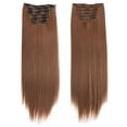 thumbnail image 1 of Économies d'Été Xihbxyly Mode Extensions de Cheveux Longues à Clip Perruque Droite Complète Offres, 1 of 4