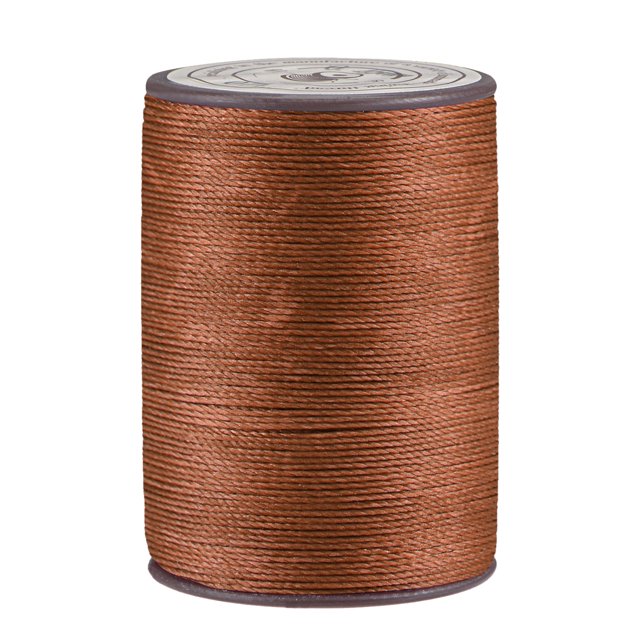 Unique Bargains Fil Ciré Fin 93 Yards 0.65mm Corde en Polyester pour Couture à la Machine Matelassage à la Main Tissage, Brun Foncé