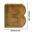 thumbnail image 3 of Boîte de Rangement en Bois pour Lettres Anglaises, Verre Transparent, 3 of 6
