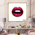 thumbnail image 3 of Designart Sexy Red Lips femme ART MURAL À CADRE FLOTTÉ, 3 of 4