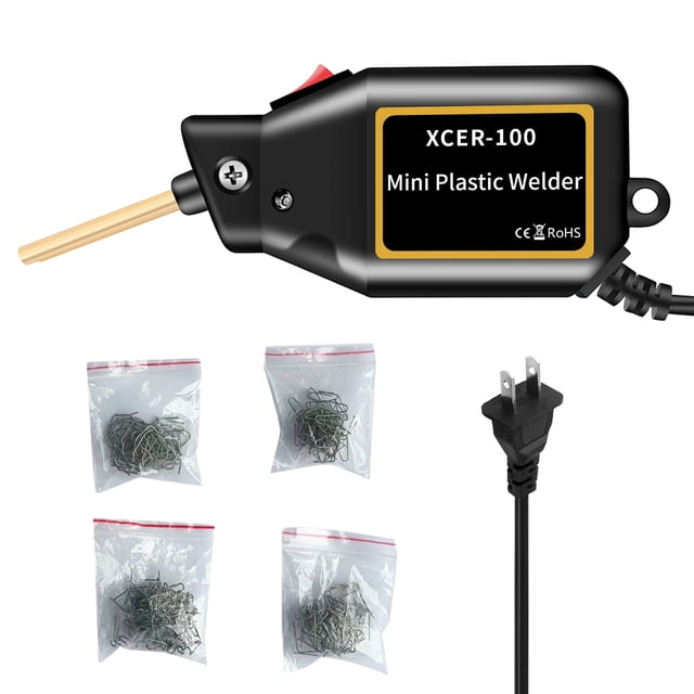 Yeacher 2022 Nouvelle Version 100W Agrafeuse Portable Mini, Kit de Réparation de Pare-Chocs de Voiture en Plastique