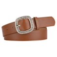 thumbnail image 1 of Versatile Wide Belt with Solid Color Square Buckles for Everyday Casual Wear Durable Accessory for Jeans and Tees, 1 of 2