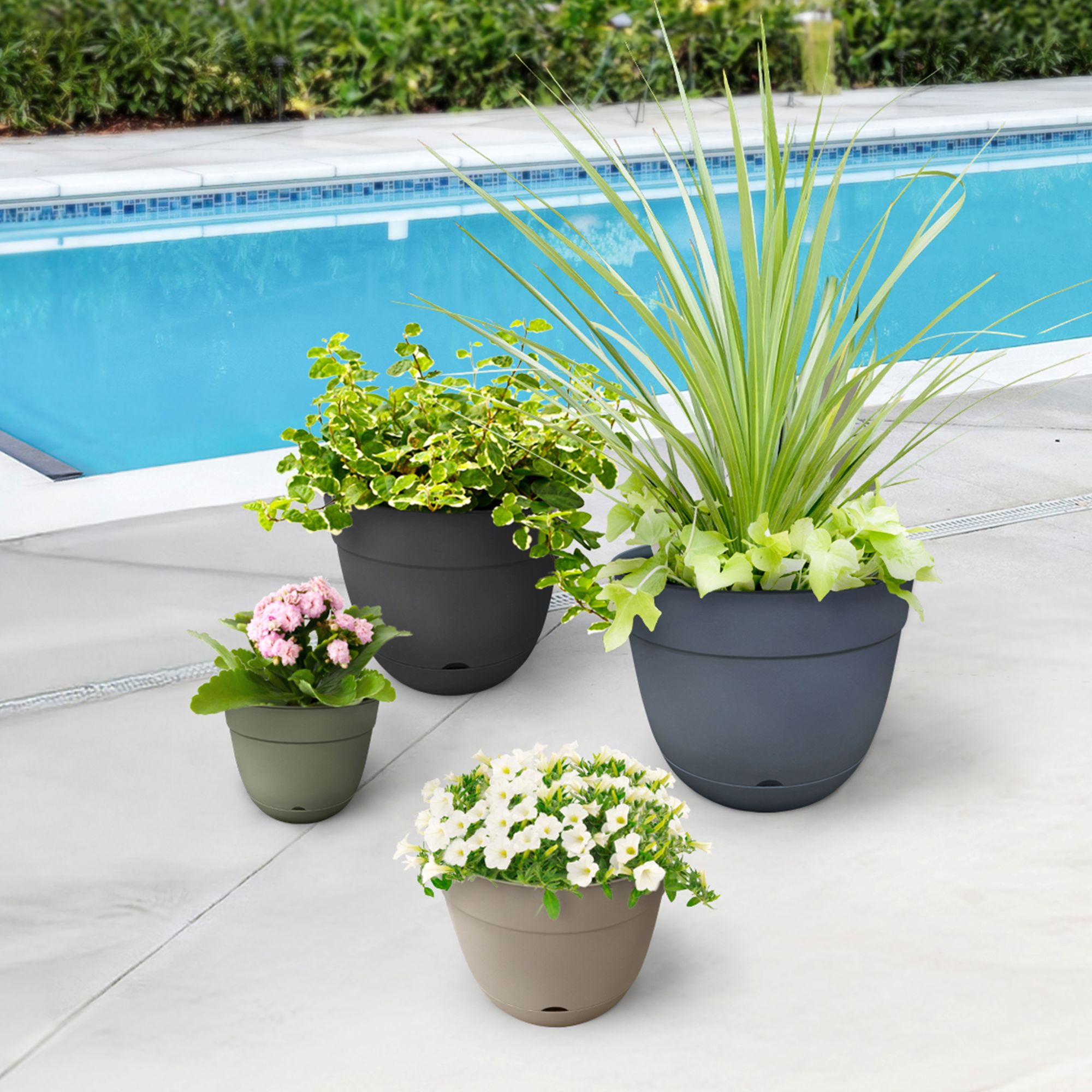 TierraVerde Birch Sans Rebords Jardinière Intérieur-Extérieur Mer Profonde 12"D