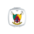 thumbnail image 1 of Yaounde Cameroon National Emblem Square Mirror Portable Compact Pocket Makeup Double Sided Glass, 1 of 3