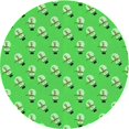 thumbnail image 1 of Ahgly Tapis Rond Lavable en Machine Intérieur Transitionnel Vert Néon, 7 Pieds Rond, 1 of 7