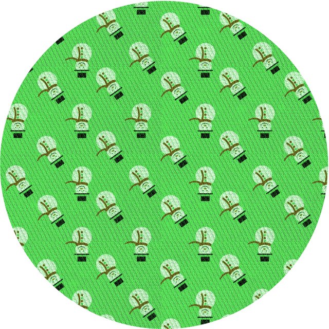 Ahgly Tapis Rond Lavable en Machine Intérieur Transitionnel Vert Néon, 7 Pieds Rond