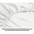 thumbnail image 3 of Oxford Collection 600 Thread Count Deep Pocket Egyptian Quality Cotton Solid Sheet Set (California King, White), 3 of 3