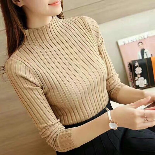 MesaSe Pull à Col Roulé à Manches Longues pour Femme