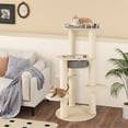 thumbnail image 2 of Gymax 6-level Wooden Cat Tree w/ Padded Perch Non-woven Hammock Scratching Posts, 2 of 10