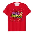 thumbnail image 4 of LUOGENLI T-Shirt pour Filles Enfants École Rentrée des Classes Imprimé Décontracté Manches Courtes Haut T-Shirt Chemises pour Filles Tendance Printemps Rouge 6-7 Ans, 4 of 7