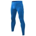 thumbnail image 3 of RKSTN Yoga Pants Men Compression Running Tights Gym Leggings Solid Color High Waist Base Layer Pants with Pockets, 3 of 5