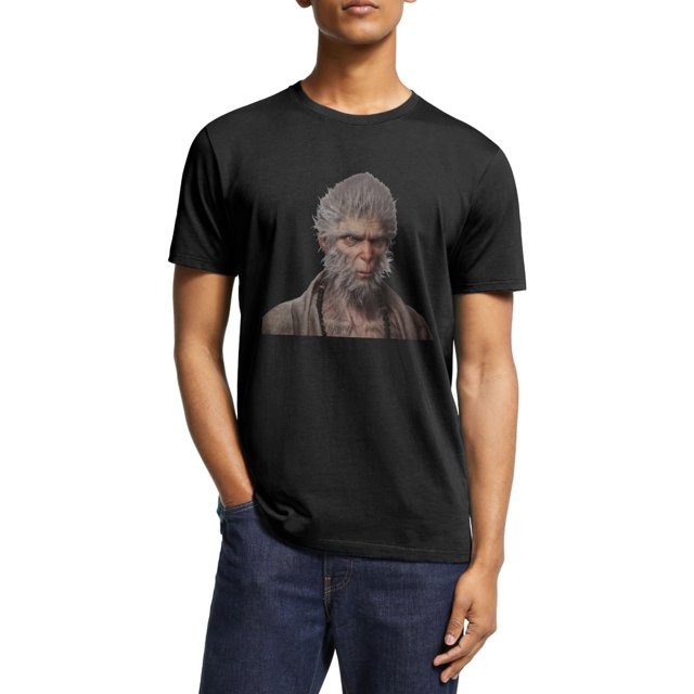 T-Shirt Wukong à Manches Courtes T-Shirt d'Été Col Rond T-Shirt à Manches Courtes Descendants de Wukong T-Shirt