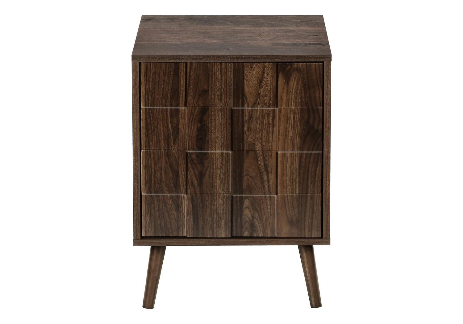 Monarch Specialties Table D'appoint, Bout, Table D'appoint, Petit, Rangement, Lampe, Stratifié Noyer, Moderne