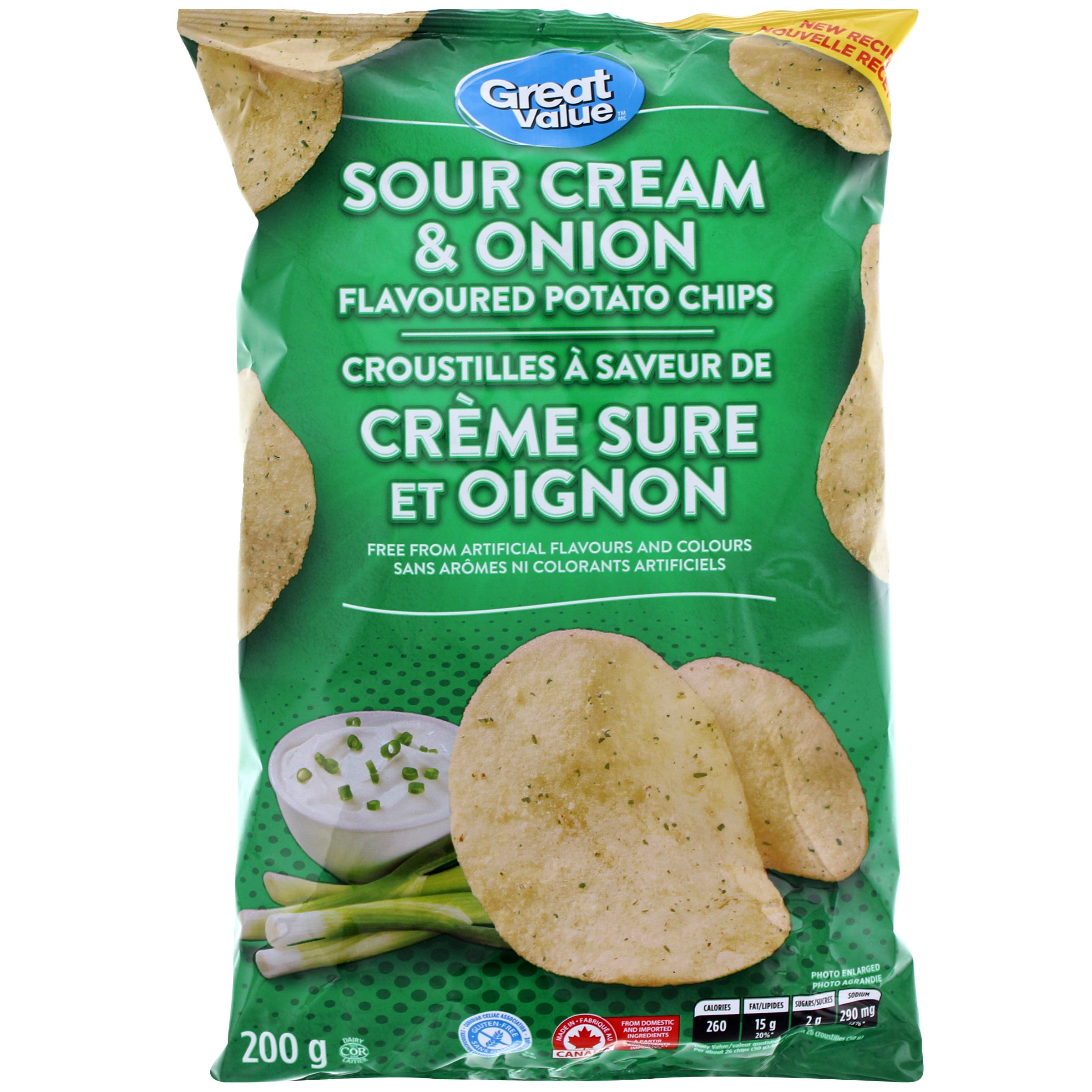Great Value Sour Cream & Onion Flavoured Potato Chips