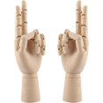 thumbnail image 1 of Xiao Hua Modèle de Main en Bois 10 Pouces Doigts Flexibles Mobiles Figurine de Main Mannequin Main Gauche/droite pour Dessin, Croquis, Peinture, 1 of 5