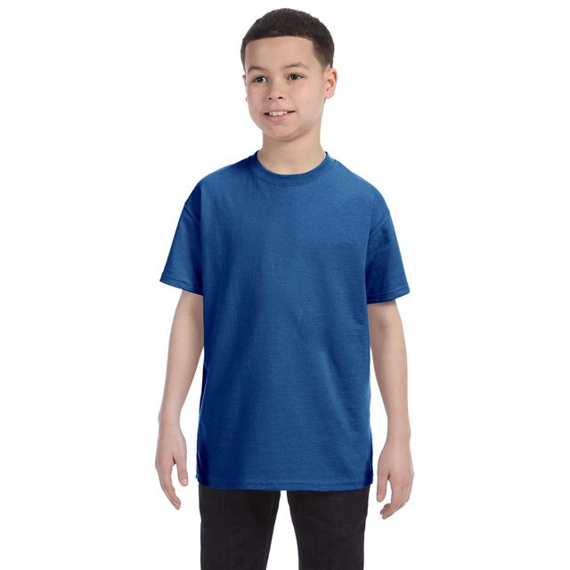 Hanes 54500 Youth Tagless T-Shirt - Deep Royal - Medium