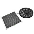 thumbnail image 2 of CUITING Spptty Solar Panel Fan Kit 10in 100W Waterproof Solar Panel Round Ventilation Case Exhaust Fan For Chicken Coop Greenhouse Shed Solar Fan Solar Exhaust Fan, 2 of 8
