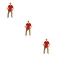 thumbnail image 3 of Wweixi Figurine Diorama 1/87 Personnages en Résine Train Disposition Garçon Rouge 3Ensemble, 3 of 6
