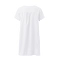 thumbnail image 4 of Fridja Womens Summer Casual Cotton Linen Short Sleeve Dress, 4 of 5