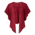 thumbnail image 4 of YOUSNH Châles et Étoles en Mousseline pour Femmes, Ouverture devant, Cardigan à Nouer pour Robe de Soirée, Châles et Étoles pour Robes de Soirée, Rouge, Taille Unique, 4 of 9