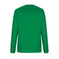 thumbnail image 5 of Dagegui Hauts Grande Taille pour Femmes Manches Longues Col Rond T-Shirt Couleur Unie Tunique Chandail Quotidien Vert G, 5 of 5