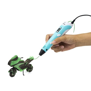 SCRIB3D P1 Stylo d'Impression 3D avec Écran - Comprend un Stylo 3D, 3 Couleurs de Départ de Filament PLA, Carnet de Pochoir + Guide de Projet, et Chargeur 3 Couleurs, 15 m