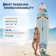 thumbnail image 2 of 10.6FtInflatable Stand Up Paddle Board 32 In Wide 450 lb Capacity SUP with EVA Deck 3 Fins Paddle Pump and Backpack Kit, 2 of 7