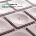 thumbnail image 2 of Nulea Clavier Ergonomique Sans Fil, Clavier Divisé avec Repose-Poignet Coussiné, Connectivité Bluetooth et USB, Rechargeable USB-C, Compatible avec Windows Mac (Gris Rose), 2 of 7