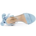 thumbnail image 4 of BLISSFUL STEP Women's Open Toe Back Ankle Tie Chunky Heel Sandals, 4 of 6