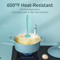 thumbnail image 2 of Silicone Spatula Set with 600 Degrees Fahrenheit Heat Resistant (Teal/Aqua Sky), 2 of 8