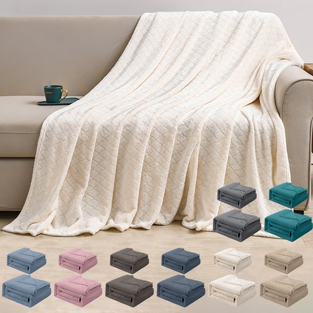 Sentmoon Throw Blankets Summer Cooler Quilt Blanket Bed Blanket Thermal Blanket Lightweight Bed Breathable Soft Comfortable Thick Plushes Machine Washable Blanket for All Season