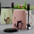 thumbnail image 3 of Ceramic Mug Cartoon Animal Printed Milk Mug Tea Mug Coffee Mug with Lid & Spoon, 3 of 6