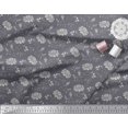 thumbnail image 2 of Soimoi Polyester Crepe Fabric Leaves & Floral Block Decor Fabric Printed Yard 52 Inch Wide, 2 of 3